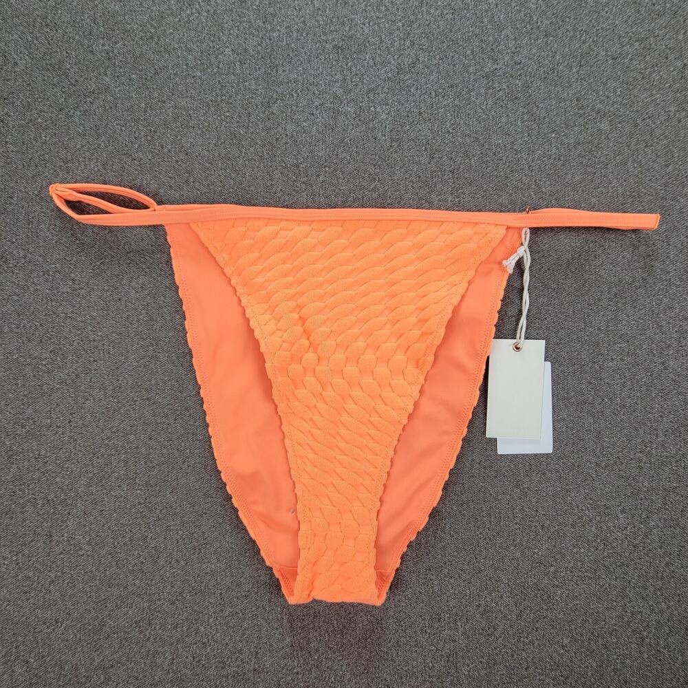 Good American Size 6 Orange Cream Textured Bikini Bottom